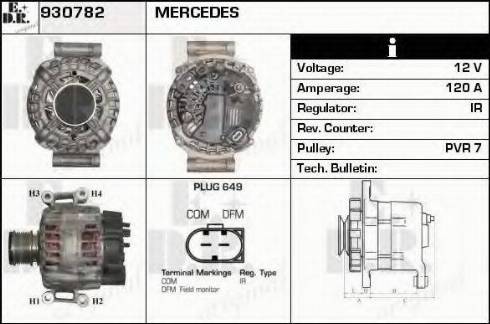 EDR 930782 - Ģenerators www.autospares.lv