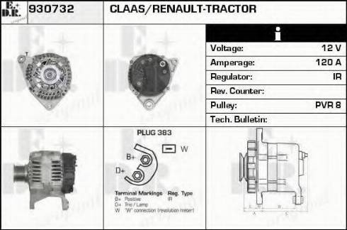 EDR 930732 - Генератор www.autospares.lv