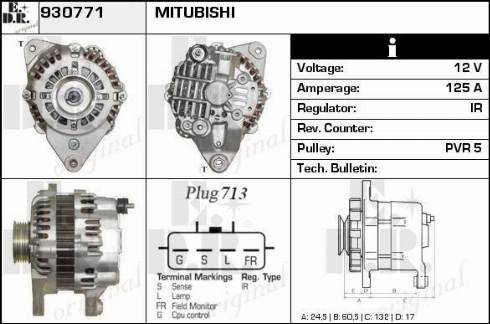 EDR 930771 - Генератор www.autospares.lv