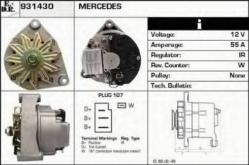 EDR 931430 - Alternator www.autospares.lv