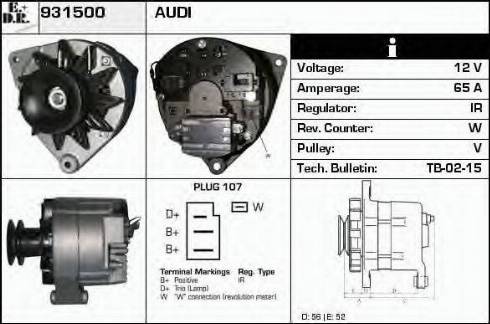 EDR 931500 - Alternator www.autospares.lv