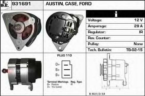 EDR 931691 - Генератор www.autospares.lv