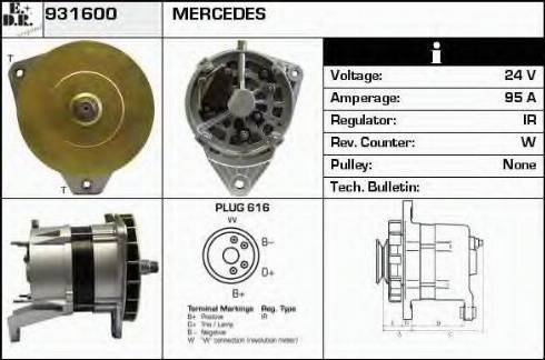 EDR 931600 - Alternator www.autospares.lv