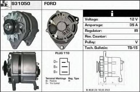 EDR 931050 - Ģenerators www.autospares.lv