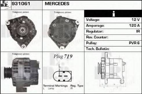 EDR 931061 - Ģenerators www.autospares.lv