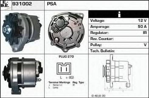 EDR 931002 - Alternator www.autospares.lv