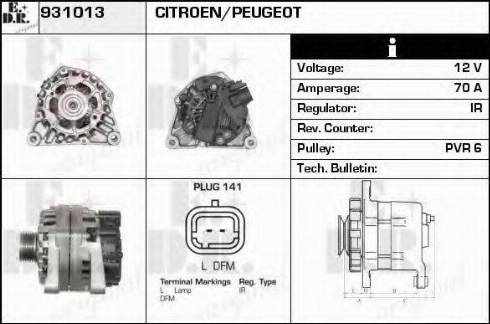 EDR 931013 - Alternator www.autospares.lv