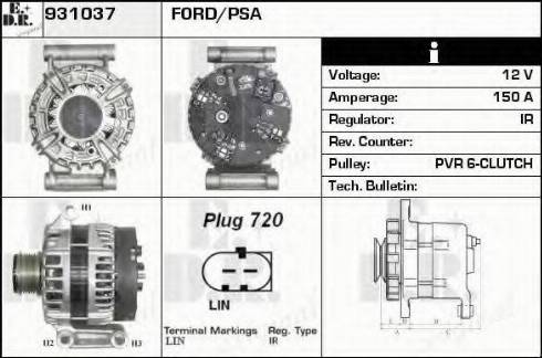 EDR 931037 - Ģenerators www.autospares.lv