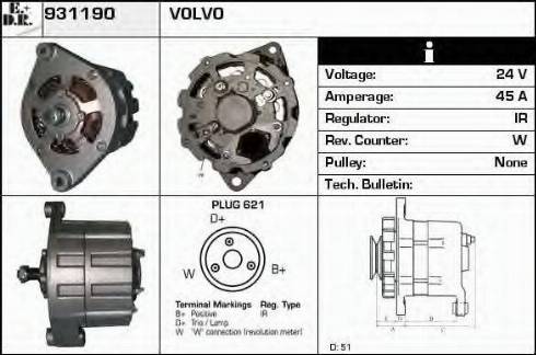 EDR 931190 - Ģenerators www.autospares.lv