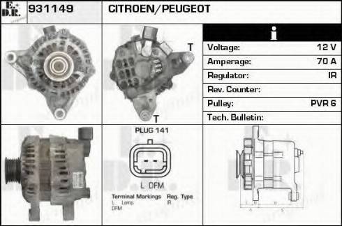 EDR 931149 - Ģenerators www.autospares.lv