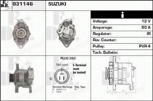 EDR 931146 - Генератор www.autospares.lv