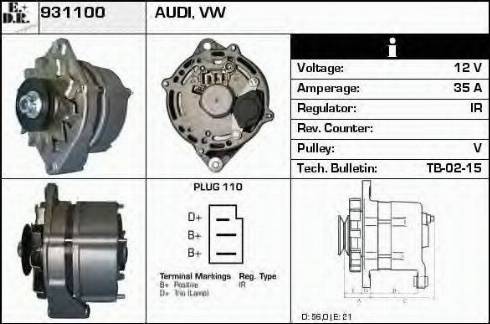 EDR 931100 - Alternator www.autospares.lv