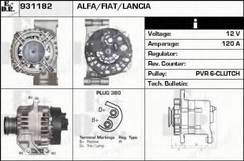 EDR 931182 - Ģenerators www.autospares.lv