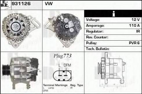 EDR 931126 - Генератор www.autospares.lv