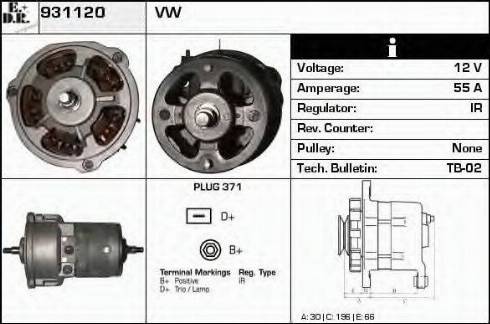 EDR 931120 - Генератор www.autospares.lv