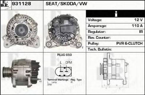 EDR 931128 - Генератор www.autospares.lv