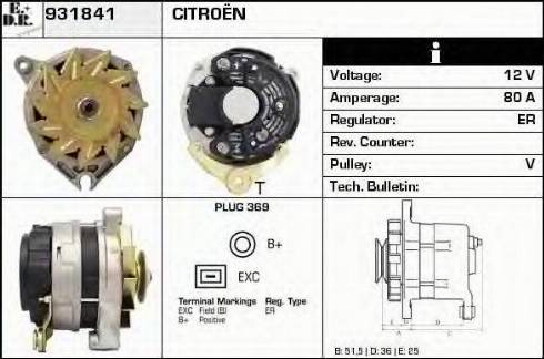 EDR 931841 - Ģenerators www.autospares.lv