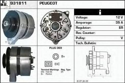 EDR 931811 - Ģenerators www.autospares.lv