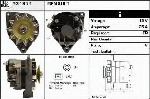 EDR 931871 - Ģenerators autospares.lv