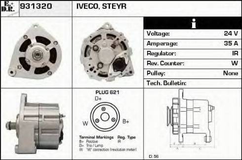 EDR 931320 - Генератор www.autospares.lv