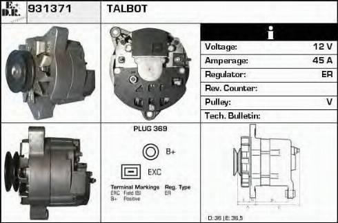 EDR 931371 - Ģenerators autospares.lv