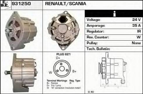 EDR 931250 - Генератор www.autospares.lv