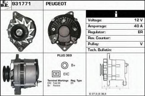 EDR 931771 - Генератор www.autospares.lv