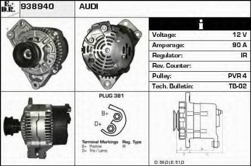 EDR 938940 - Ģenerators www.autospares.lv