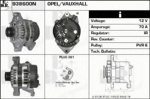 EDR 938600N - Генератор www.autospares.lv