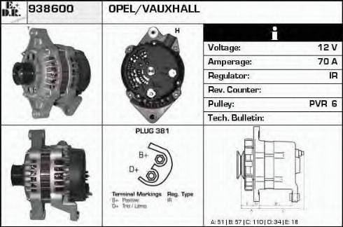 EDR 938600 - Генератор www.autospares.lv