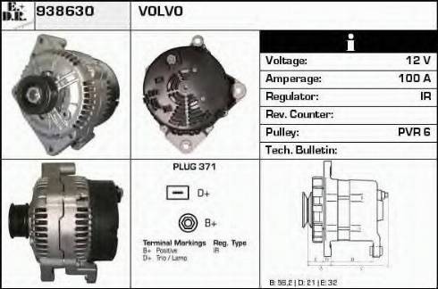 EDR 938630 - Alternator www.autospares.lv