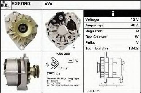 EDR 938090 - Генератор www.autospares.lv