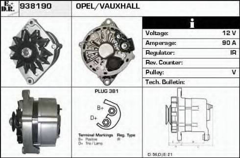 EDR 938190 - Ģenerators www.autospares.lv