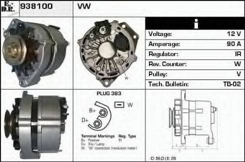 EDR 938100 - Генератор www.autospares.lv