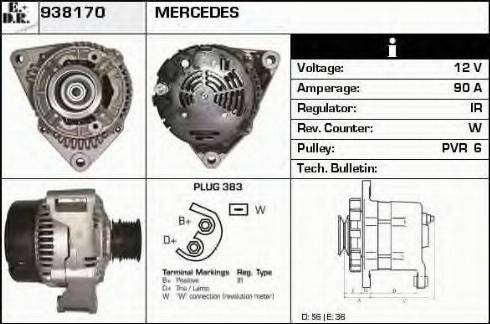 EDR 938170 - Генератор www.autospares.lv