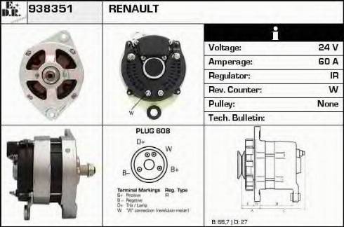 EDR 938351 - Генератор www.autospares.lv