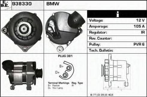 EDR 938330 - Генератор www.autospares.lv