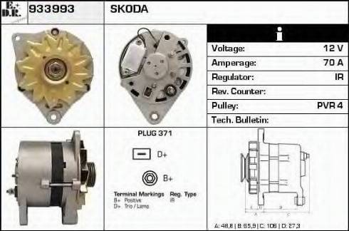 EDR 933993 - Генератор www.autospares.lv