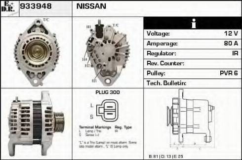 EDR 933948 - Ģenerators www.autospares.lv