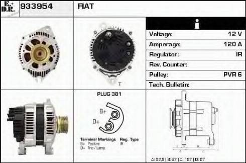 EDR 933954 - Генератор www.autospares.lv