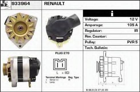 EDR 933964 - Ģenerators www.autospares.lv