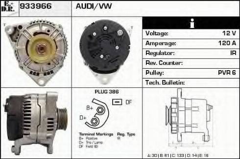 EDR 933966 - Генератор www.autospares.lv