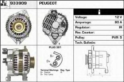 EDR 933909 - Генератор www.autospares.lv