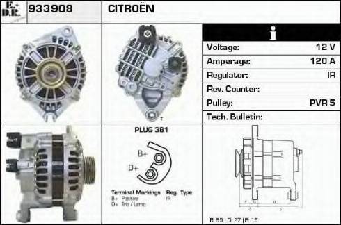 EDR 933908 - Ģenerators www.autospares.lv