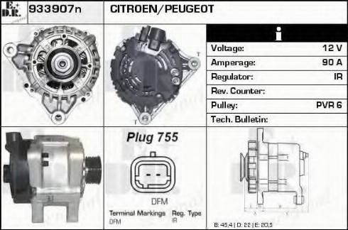 EDR 933907N - Генератор www.autospares.lv