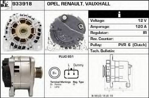 EDR 933918 - Alternator www.autospares.lv