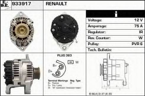 EDR 933917 - Ģenerators www.autospares.lv