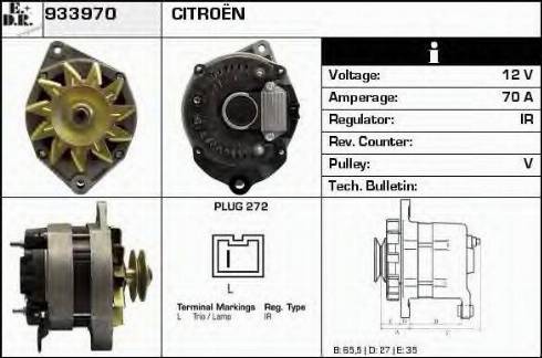 EDR 933970 - Alternator www.autospares.lv