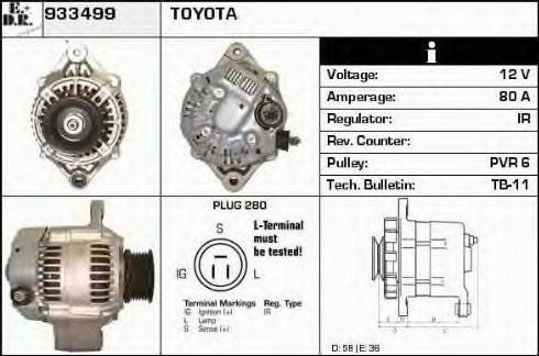 EDR 933499 - Генератор www.autospares.lv