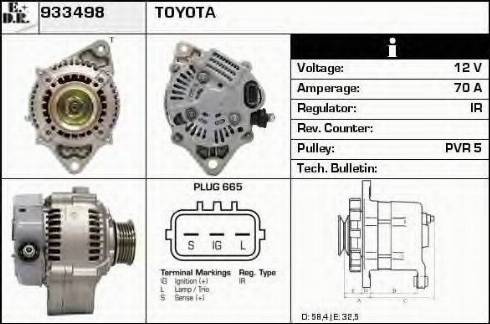 EDR 933498 - Ģenerators www.autospares.lv